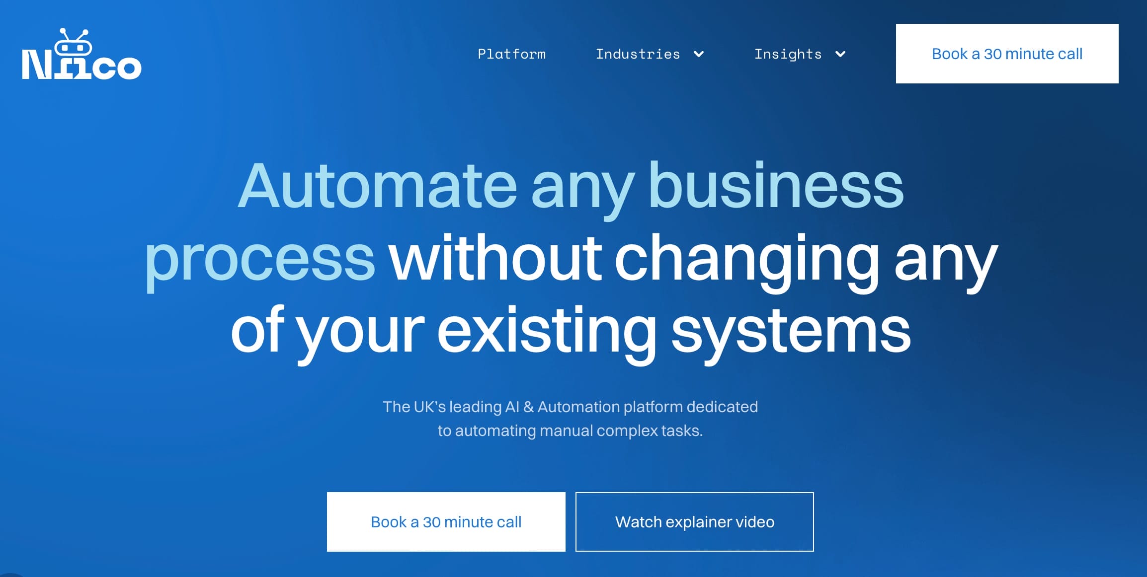 Screenshot from the Niico website